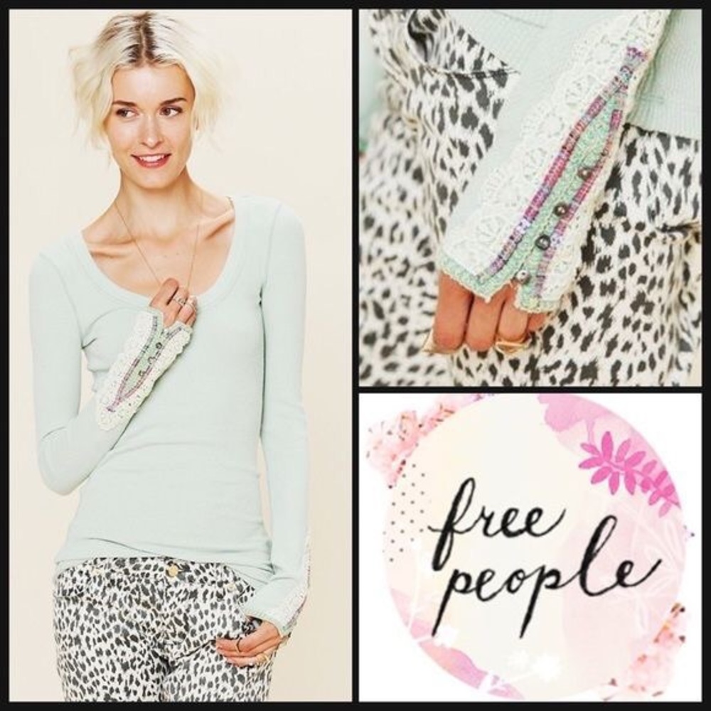 **Free People 💞  Mint Fiesta Thermal**